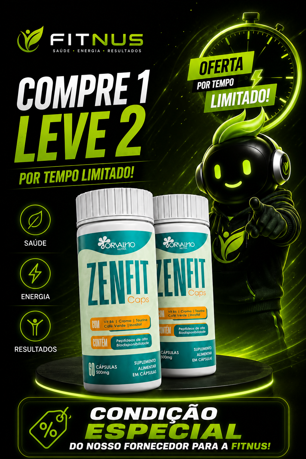 Zenfit Caps — condição compre 1 leve 2